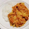 こたつneco's cooksnap of when they made キャベツと挽肉のしっとり無水キーマカレー.