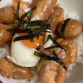 geranium♪'s cooksnap of when they made 甘めのタレで簡単焼き鳥(焼鳥丼、串焼)！.