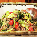 ダッフィーニーうに's cooksnap of when they made 牛肉と小松菜とトマトと卵のオイスター炒め.