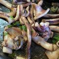 まめ郎's cooksnap of when they made ねぎだく☆いかのバタポンわた炒め.