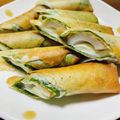 kinniko's cooksnap of when they made 簡単！大葉香る♡ちくわチーズ春巻き♪.