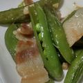 ヨシヨッシー's cooksnap of when they made スナップエンドウとベーコン炒め.