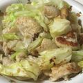 こた梅's cooksnap of when they made 鶏皮で、キャベツが美味しい炒め物。.
