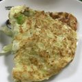 Remtan's cooksnap of when they made 山芋とキャベツだけ！大満足お好み焼き！.