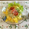 yesmama's cooksnap of when they made 1玉で４人前！オムラーメンサラダ.