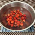 ◆どらしま◆'s cooksnap of when they made さくらんぼのシロップ漬け♬保存も☆.