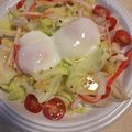 ほか弁ママ's cooksnap of when they made レタスとカニカマのサラダ温玉のせ.