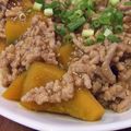 HMCみーこりん's cooksnap of when they made かぼちゃのひき肉あんかけ.