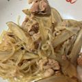 ココアLoveママ's cooksnap of when they made ごま油香る豚肉ゴボウと白滝の煮物　.
