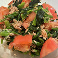 yomo1229's cooksnap of when they made ほうれん草とシーチキンとトマトのサラダ.