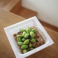 みるく茶's cooksnap of when they made 毎日の納豆●緑あざやかな枝豆とあわせて.