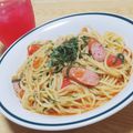 まる゜'s cooksnap of when they made 大葉とフレッシュトマトの和風パスタ.