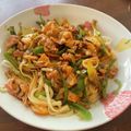まるまるレストラン's cooksnap of when they made 簡単！汁なし豚キムチうどん.