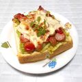 ＠迷子＠'s cooksnap of when they made ✿ホットドッグなトースト✿.