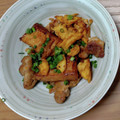 みぃくんのママ's cooksnap of when they made 夕食10分★カリカリ豚と厚揚げ★卵とじ.