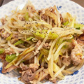 ミアンミアン's cooksnap of when they made 節約簡単☆豚こま肉ともやしのネギ塩炒め.