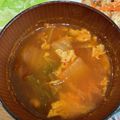 ポメちょん's cooksnap of when they made 5分で完成！絶品キムチスープ.