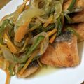 博美ママ◉⁠‿⁠◉'s cooksnap of when they made 鮭を揚げずに簡単！さっぱり☆鮭の南蛮漬け.
