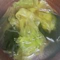snow012's cooksnap of when they made 簡単！鶏ガラわかめレタススープ！卵無しも.