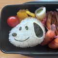 Moon's cooksnap of when they made キャラ弁★簡単スヌーピーおにぎり.