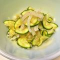 azbjbn's cooksnap of when they made ズッキーニと新玉ねぎのワサビ鰹節和え.