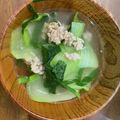 shogopapa's cooksnap of when they made 10分簡単♡鶏ひき肉と青梗菜の中華スープ.