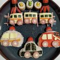 8ハッチ8's cooksnap of when they made 【誕生日・幼児食プレート】電車＆働く車♪.