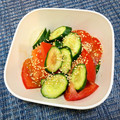 emiiem's cooksnap of when they made 簡単！トマトときゅうりの中華サラダ.