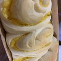 こちごはん's cooksnap of when they made 手作りシートでカスタード折込パン.