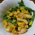 ramieru's cooksnap of when they made たけのことインゲンのコーンバター醤油炒め.