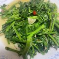 クックZ8PSRT☆'s cooksnap of when they made 空芯菜のガーリック炒め.
