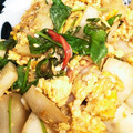 やえまりも's cooksnap of when they made みつば香る♡長芋とカニカマの卵炒め.