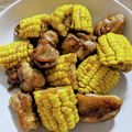 ゆず☆ななみ's cooksnap of when they made 簡単＊トウモロコシと鶏もも肉の照り焼き.