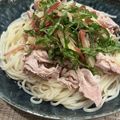 rug7's cooksnap of when they made 茗荷と大葉の豚しゃぶサラダ.