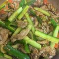 クックZ5BN5J☆'s cooksnap of when they made 豚肉セロリきゅうりのオイスターソース炒め.