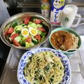 ebipeco's cooksnap of when they made 簡単よ★サーモンとほうれんそうのパスタ★.
