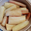 クックるん☆戦隊's cooksnap of when they made ずいきの下処理.