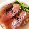 tomitomico's cooksnap of when they made 鰺の刺身をアレンジして、ごま鰺丼.