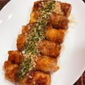 ハルモモ５３０'s cooksnap of when they made 簡単♪巻いて焼くだけ✿生揚げの豚肉巻き✿.