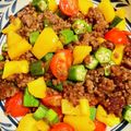 kose's cooksnap of when they made カラフル夏野菜のひき肉炒め.
