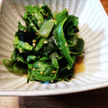 ばたみそーぱん☆'s cooksnap of when they made 5分で完成!!ニラとわかめのごま和え.