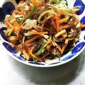 ヒロ415's cooksnap of when they made 絶品‼ご飯が進む♪豚肉とスヌイ(もずく)のチャプチェ風 ♬.