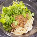 ねおみ's cooksnap of when they made パクチー納豆♡ぶっかけうどん♡.