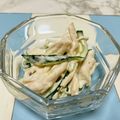 みしゅぽん's cooksnap of when they made 簡単副菜★鶏胸肉ときゅうりのマヨわさ和え.