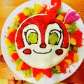 リトルママ花's cooksnap of when they made バースディ&ドキンちゃん☆1.2歳ケーキ.