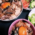 クックUH3NVG☆'s cooksnap of when they made 豚こまぎれ肉のあまからキノコ＆玉子丼.