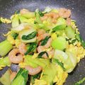ちょ〜☆'s cooksnap of when they made チンゲンサイと海老の卵炒め.