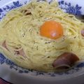 しょうこるん's cooksnap of when they made 生クリーム不要！濃厚カルボナーラ.
