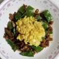 柚希☆G9's cooksnap of when they made スナップえんどうと挽き肉炒め　ふわふわ卵.
