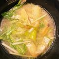 ♡mio1216♡'s cooksnap of when they made 水菜と油揚げのお味噌汁.